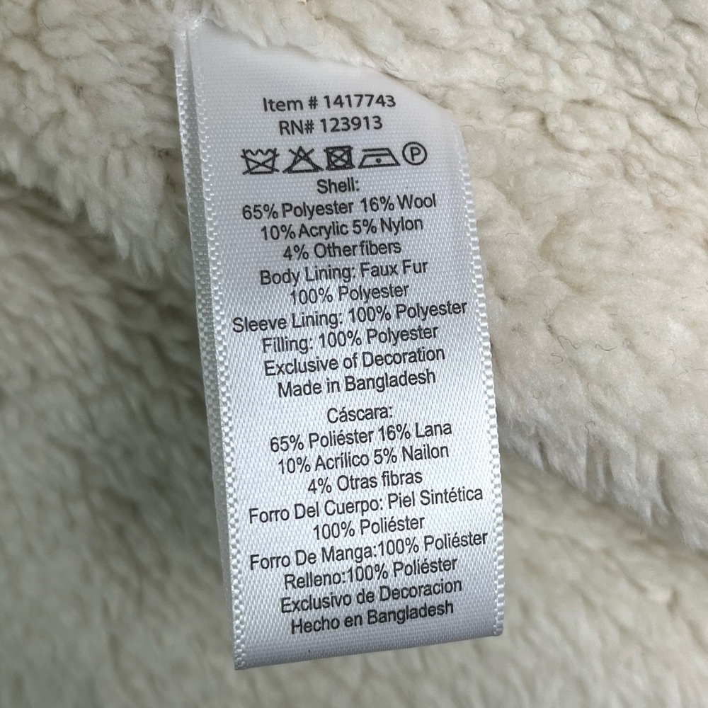 JACHS NEW XXL Sherpa Lined Wool Blend Plaid Shacket Jacket Brown/Gray - Picture 8 of 10